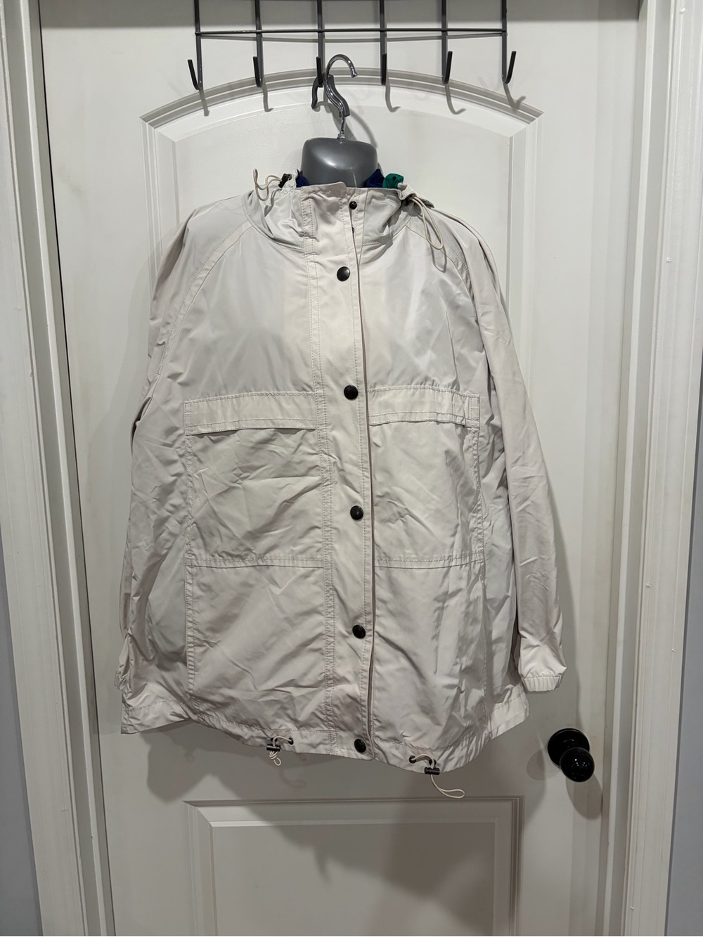 Coach Cream Hooded Utility Anorak Jacket